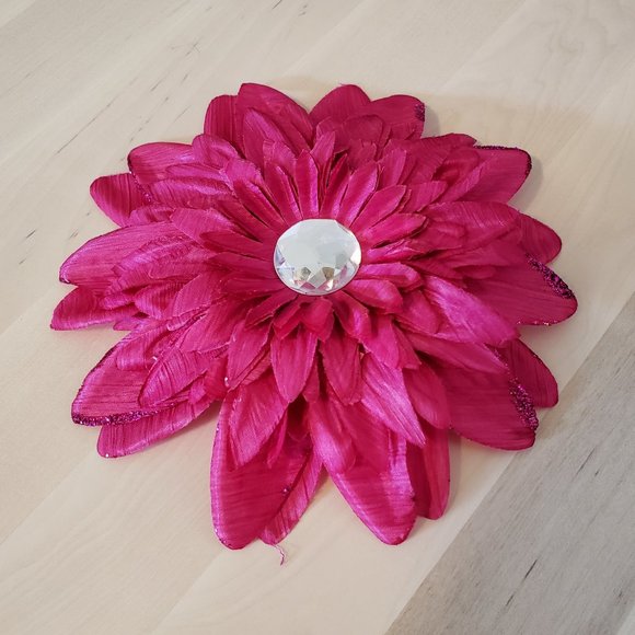 Other - 5/$25 Sale - Extra Large Hot Pink Flower Bow